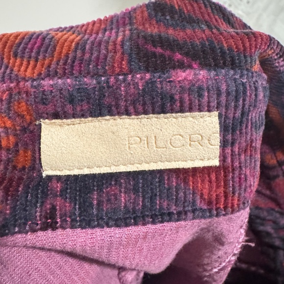 Pilcro Multicolor Corduroy Button-Front Mini Skirt - Picture 3 of 4